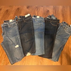 Hollister Jeans - 5 Pairs High Rise Jean Leggings- size 9 New With Tags